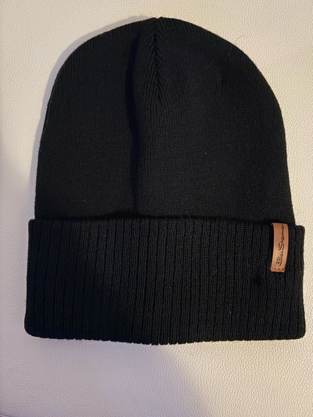 Ben Sherman Black Ribbed Cuff Beanie NWOT